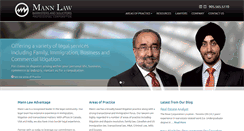 Desktop Screenshot of mannlaw.ca